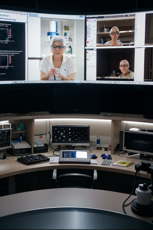 Scientists find cure for cancer  Laboratory remote view