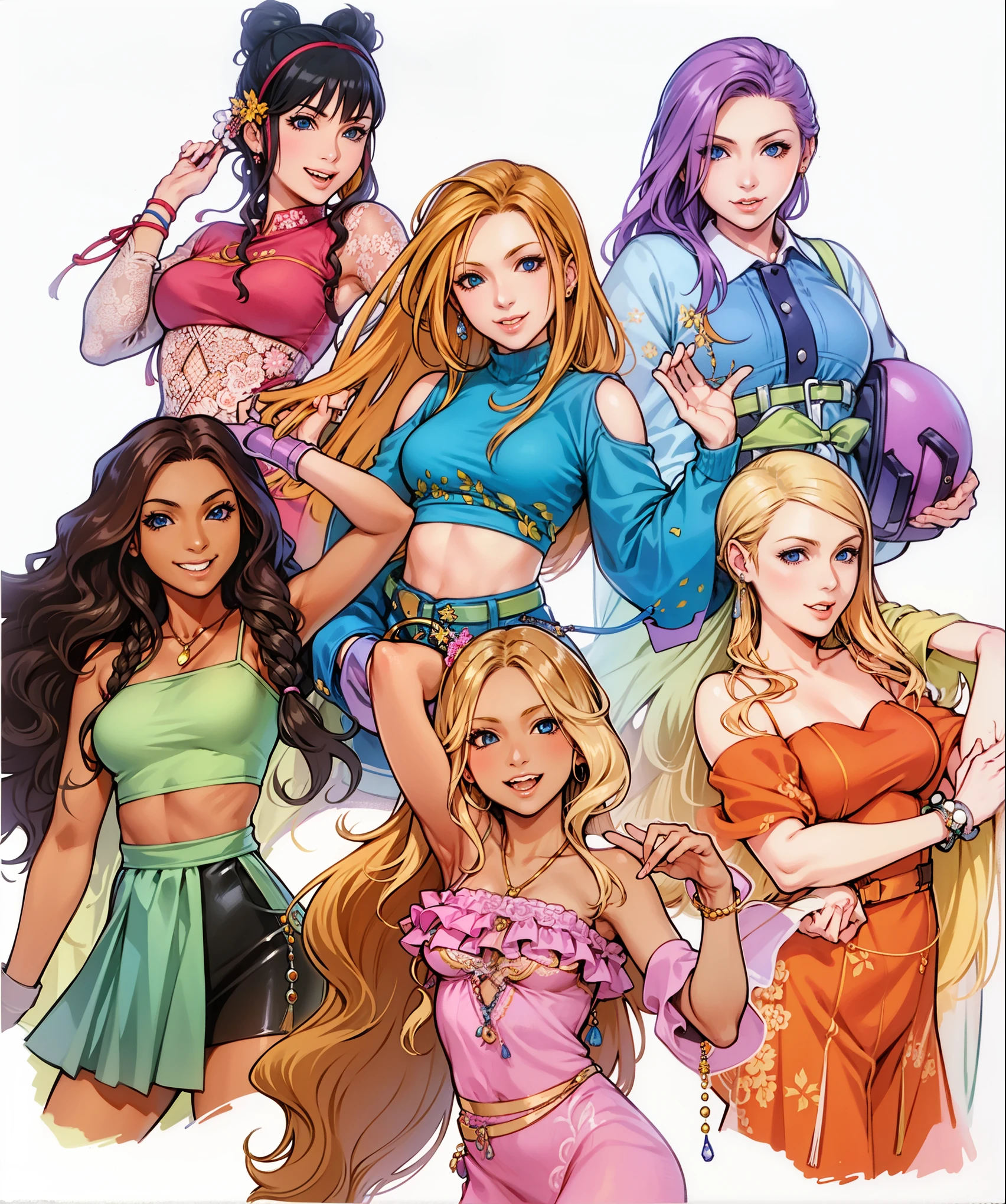 nomura tetsuya, masterpiece, best quality, 6girls,