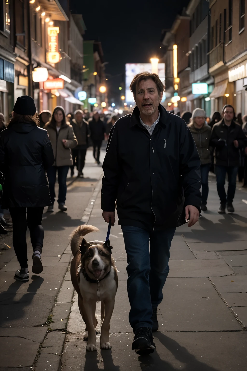 There was a holiday in a provincial town, the music was playing,
But then, in the jubilant crowd, the ominous face of a tramp appeared...
He was walking, as if alone,
The crowd didn&#39;t notice him.
And somehow the local dogs looked at him strangely...