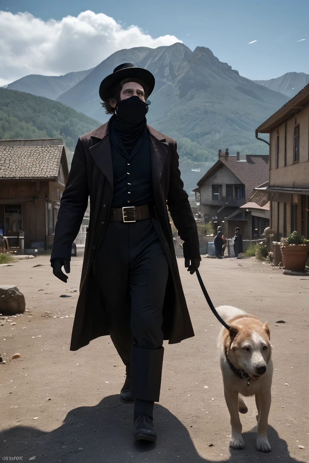 There was a holiday in a provincial town, the music was playing,
But then, in the jubilant crowd, the ominous face of a tramp appeared...
He was walking, as if alone,
The crowd didn't notice him.
And somehow the local dogs looked at him strangely...
Refrain:
In a black top hat, in an old outfit,
The traveler was in a hurry to the city for the holiday.
I walked through the mountains and smiled,
But the stone fell into the abyss from the mountain peaks...
He was wearing a dirty raincoat,
Black cylinder crumpled into an accordion,
He looked at his feet,
And he clutched the mask in his fist.
But someone suddenly shouted: "Hello!
If only you could have a little fun.
On such a cheerful, bright day, how can you be so unhappy??"
And the rogue looked up,
And he answered in an angry voice:
"I would be glad to torture everyone and that’s why I’m so sad.
I'm wearing a red monkey mask. I dreamed of coming to your party.,
If not for the cursed stone,
What fell on my head!"