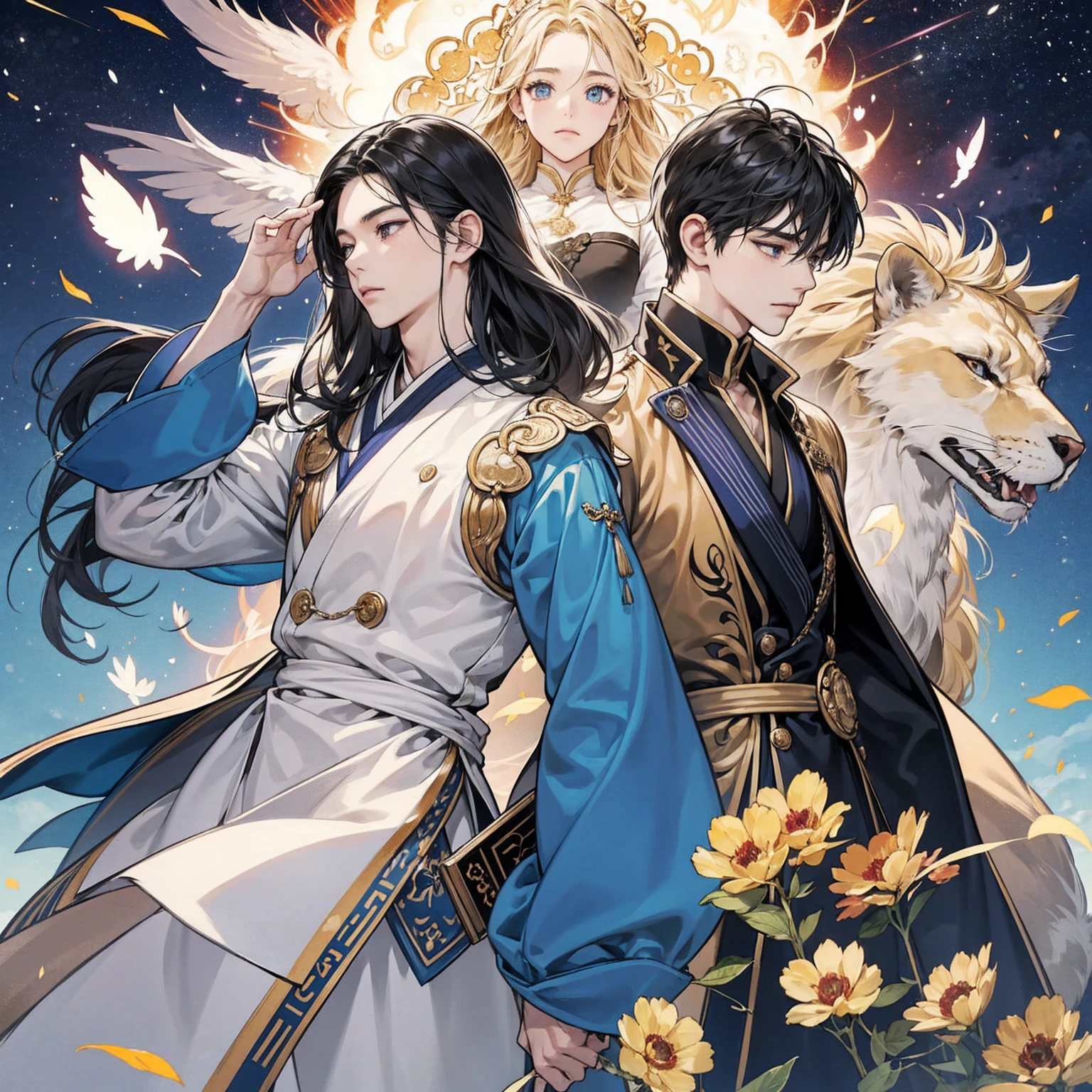 ローマemperorコンスタンティヌス1世「great」。34 years old。Adult male。emperorらしい優雅さと重厚さ。Calm and cool-headed。Heavenly Jerusalem。Tarot Cards「emperor」「world」Oracle Cards。Delicate and bold design in gold and blue。eyes like a lion。Thick neck。Broad shoulders。The achievements and impact on future generations are clear.、Constantine himself「What was he like?」It is shrouded in mystery。I個人的にコンスタンティヌスgreatに惹きつけられています。Iコンスタンティヌスgreatを追慕しています。but、コンスタンティヌスgreatは、Light and Darkness、It has both advantages and disadvantages。Nobody is perfect。コンスタンティヌスgreatが活動していた時の後期ローマ帝国は、危機と混乱と分裂の激動のworldでした。コンスタンティヌスgreatは、Calm and calm、It was mild for the time.。On the other hand、Powerful and ruthless in harsh times。コンスタンティヌスgreatへの毀誉褒貶、The pros and cons are intense。eventually、I think it can change infinitely depending on the evaluator's perspective.。コンスタンティヌスgreatは、Will it remain a mystery forever?。I、コンスタンティヌスgreatを想い続けています。Iコンスタンティヌスgreatの実態がつかめないまま、Admiration and fear、I am in a state of longing and fear。lyrical。Heartful。Romantic。Dramatic。Romantic and Real。Digital Art。Gustave Doré。William Blake。Dande's Divine Comedy。Milton's Paradise Lost。religion。philosophy。Symbolism。occultism。Tahana。Christian Bible。Genesialachi。Revelation。Koran。