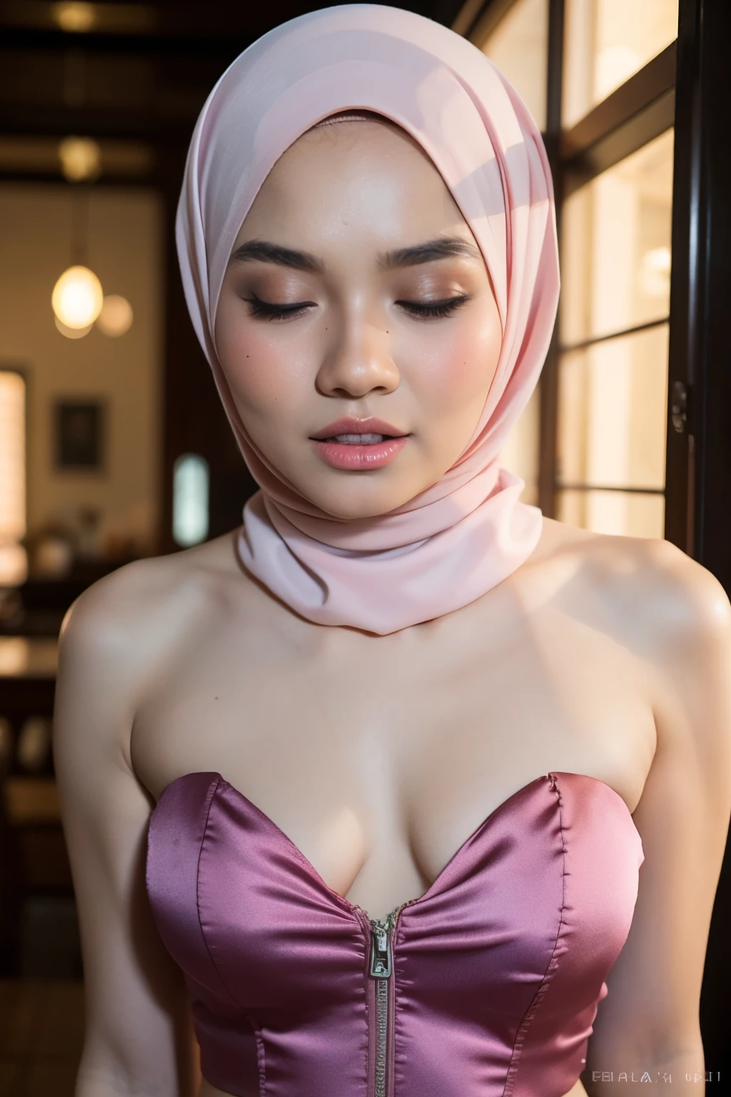 ((Colourful)), ((Big Tits:0.1)), ((Flat Chest:1)), Wear sunglasses and act like Rosyam, ((Closed Eyes)), (((Strapless Colourful Flat Chest))), Naked, Angry pose, Angry face, (((HIJAB MALAY GIRL))), masutepiece, High quality, UHD 45K, Realistic face, Realistic skin feeling , A Japanese Lady, , , Very cute and baby-like face, (((FLAT CHEST))), (MATRIX WORLD), ((look In front at the camera and SADNESS)), ((())), (((CUTE GIRL))), ((PASTEL LIPS)), ((SATIN LACE)), ((CHUBBY)), ((UNDRESS)). Brown, Flat Chest, Wearing G-String. Sitting, from behind view up, seductive pose, (Small face),