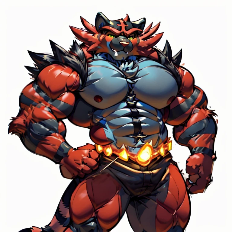 incineroar, 4k, high resolution, best quality, posted on e621, solo, male, adult, masculine, muscular, (white background, no background:1.1), (by wfa:1.0), (by negger:1.0), (detailed face, detailed eyes:1.1), (cel shaded:1.2), half body, fire belt, incineroar, big muscle (pecs, triceps, traps)
unusually developed muscular body,
body full of huge muscles.
showing off muscles,
pectorales enormes.
Exaggeratedly huge muscles.
Gigachad Muscular,