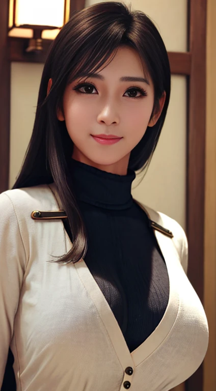 highest quality, ((Realistic)), ((カフェの前に座るMature Woman)),((Turtleneck shirt:1.3)). 40k, photograph, masterpiece, highest quality, Dark Gray Background, ((Mature Woman, wife, mother, Mature Woman)), ((Plump breasts)), perfectionな顔, perfection , ((Large breasts)), ((1 girl with brown eyes and beautiful light black hair)). Beautiful Japanese Women,Ample, soft breasts and white skin, ((Very soft breasts)). Highly detailed face, Fine grain, Embarrassing, smile, summer, Daytime, (((Slave Collar))), Half Body, Dated