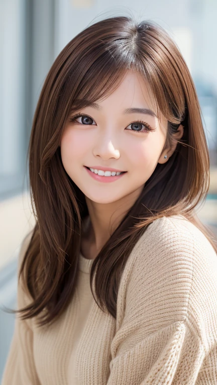 Brown Hair,Medium Hair,20-year-old female, Small nose, With the correct face, Cute natural smile, Japanese facial features, A clean and cute face, Cute realistic portrait, Asian Face, 8K Photo, Soft Makeup,Natural skin texture,Raw photo,highest quality,Full Body Shot,doctor