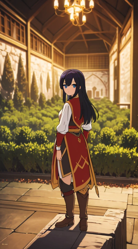 high quality, highly detailed,A young woman with long, curly black hair, with a determined gaze and a confident stance, wears armor inspired by the universe of Skyrim. Each piece of the armor, meticulously crafted, reflects the light as if forged by skilled artisans of Tamriel. Her eyes gleam with the promise of adventure as she wields a sword, ready to face the challenges that await beyond the horizons of Skyrim. Around her, a breathtaking landscape of mountains and forests, where dragons soar and ancient secrets await to be discovered. What is the journey of this young warrior? What epic destinies is she destined to achieve in this vast and magical world?