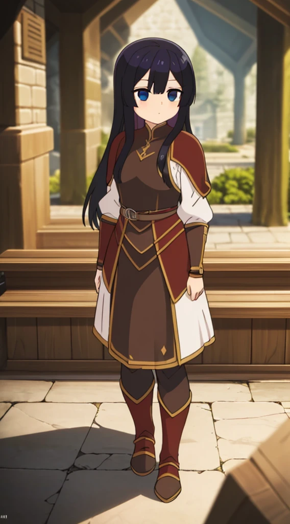 high quality, highly detailed,A young woman with long, curly black hair, with a determined gaze and a confident stance, wears armor inspired by the universe of Skyrim. Each piece of the armor, meticulously crafted, reflects the light as if forged by skilled artisans of Tamriel. Her eyes gleam with the promise of adventure as she wields a sword, ready to face the challenges that await beyond the horizons of Skyrim. Around her, a breathtaking landscape of mountains and forests, where dragons soar and ancient secrets await to be discovered. What is the journey of this young warrior? What epic destinies is she destined to achieve in this vast and magical world?