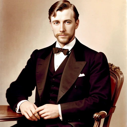 color photo of a handsome English man color image
