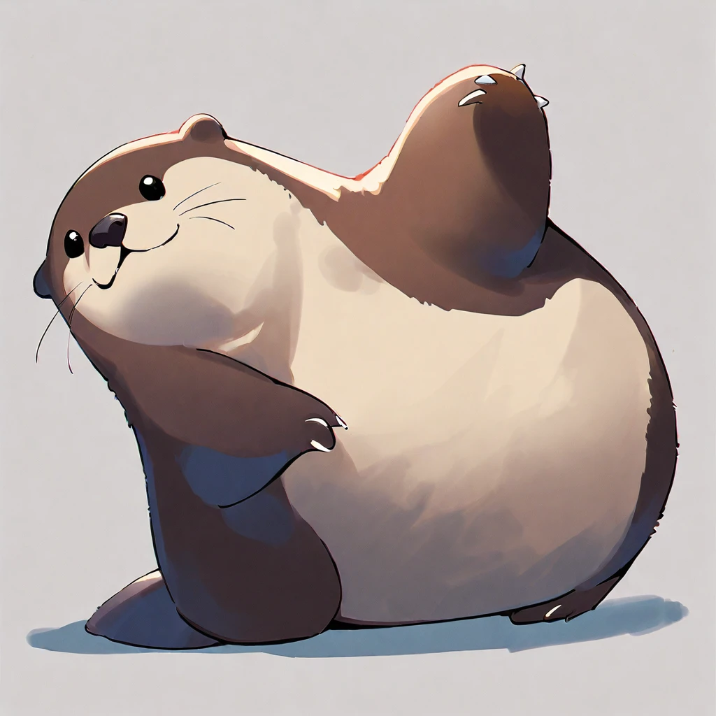 (Otter:1.4)、(3DCG:1.4)、Reality:1.2、可愛いanimal、(Simple Background)、(highest quality、masterpiece、High resolution、detailed)、extremely detailed、Full Body、Dynamic Angle、3dCG,animal