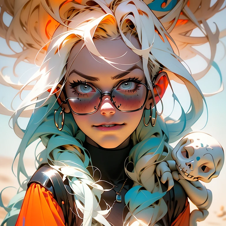 a close up of a statue of a person with an axe, overlord billie eilish, depicted as a pixar character, skelleton, studio gibli, inspired by Rodney Matthews, banpresto, scottish folklore, folklore