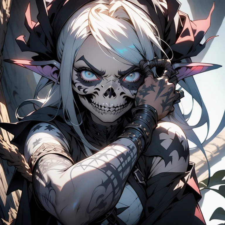 a close up of a statue of a person with an axe, overlord billie eilish, depicted as a pixar character, skelleton, studio gibli, inspired by Rodney Matthews, banpresto, scottish folklore, folklore