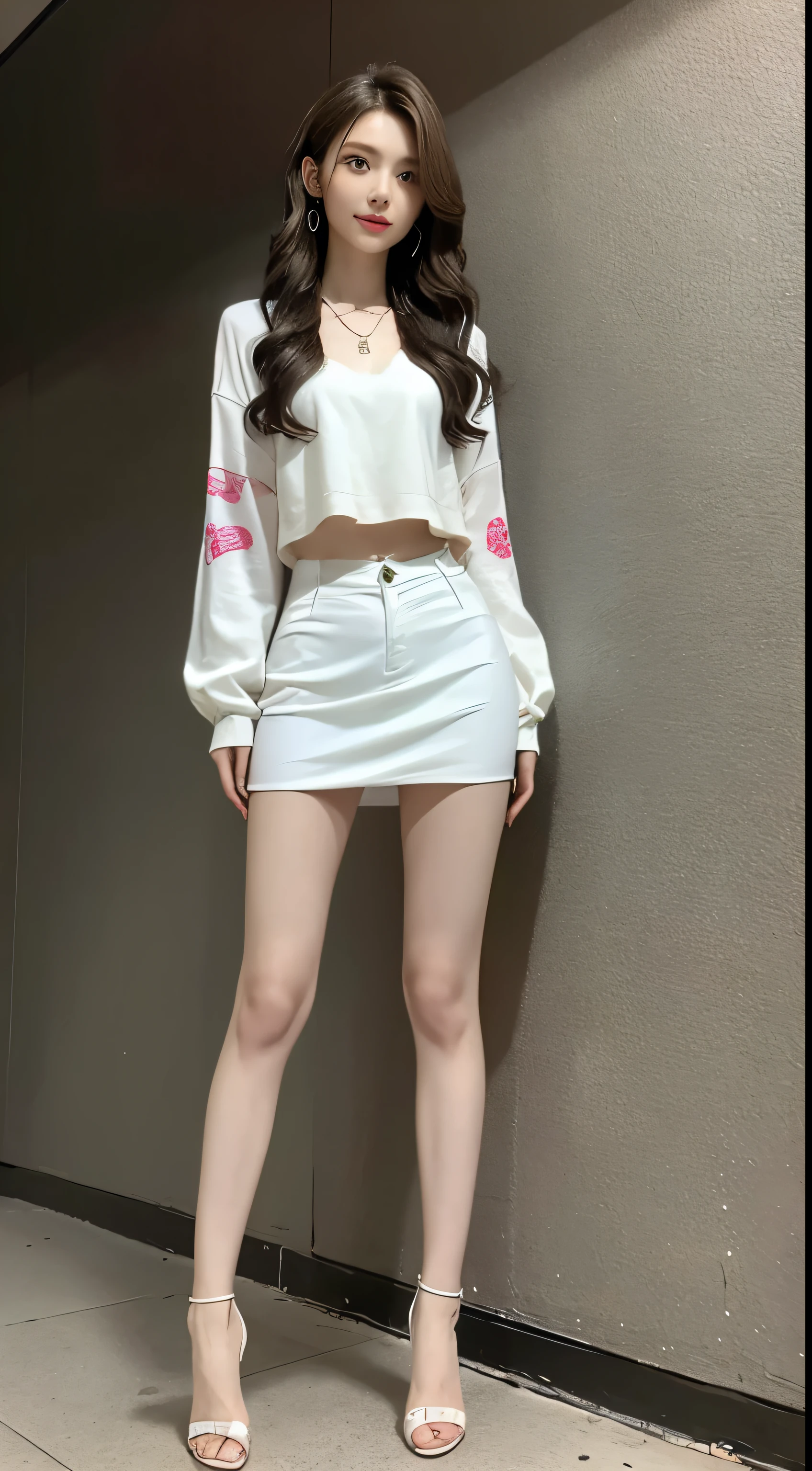 Height 175cm,Long and thin legs,Fair skin,The price of the necklace is very high,Have dimples,Long hair,Slender figure,Very charming girl,25 years old