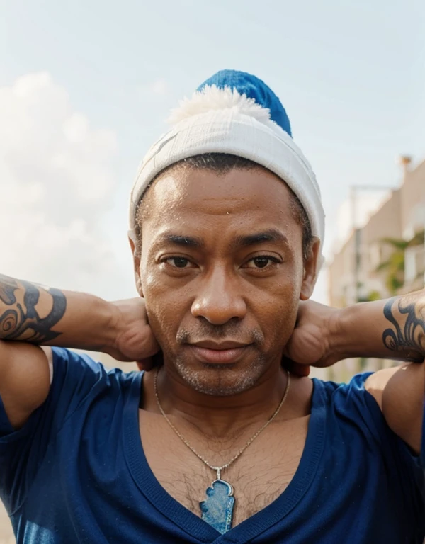 Pele azul como de um Smurf