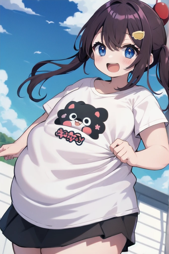 best quality, (kawaii:1.1), (cute), (high resolution:1.2), incredibly fine illustration
BREAK
((1girl:1.1, obese )), (obese:1.2), ((T-shirt)), open mouth, [[hime_cut]], sexy
BREAK
sky, dynamic angle