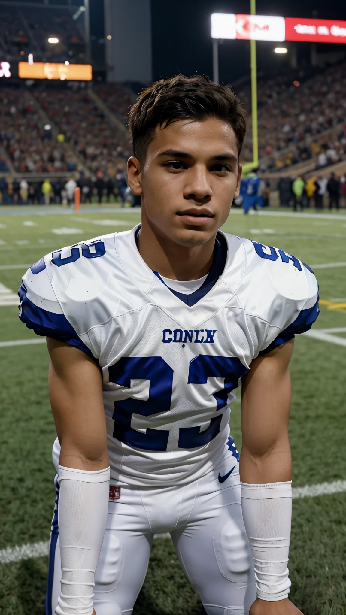 Make a boy named Conia a football star