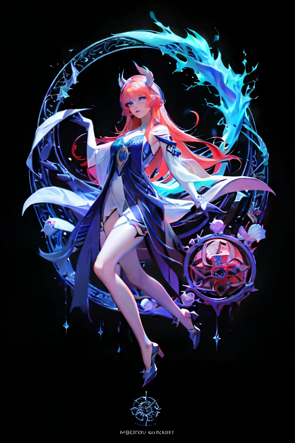 Symmetrical Tarot concept art by Danaham (Very provocative)+ Elf Queen Dress Up, Lovecraft Madness Theme, author:Lee Bursten, Tarot 512, 8k, High Detail, Wheels within wheels,1 Girl