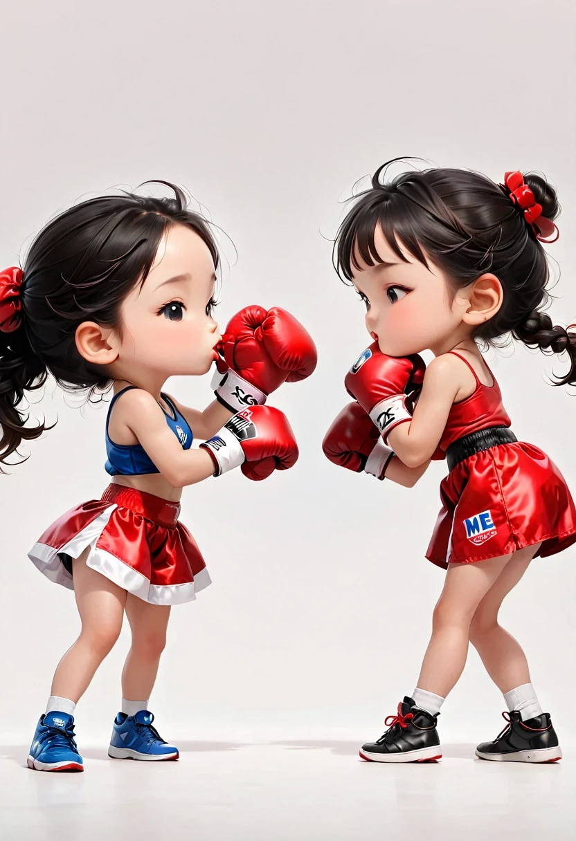 Boxing Match,Naughty Girls,Minimalism,Simple background,Moe,cute,Naughty,Funny