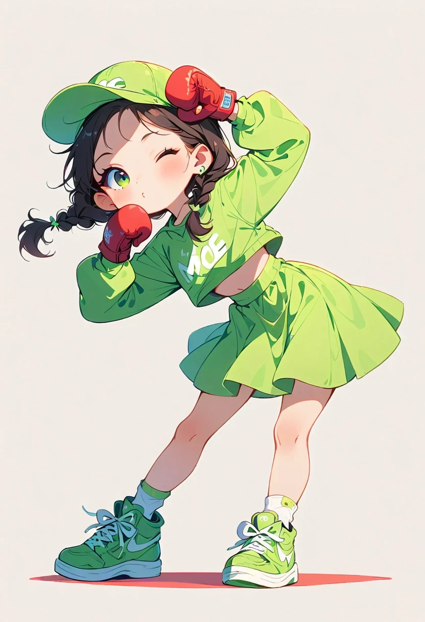 Boxing Match,Naughty Girls,Minimalism,Simple background,Moe,cute,Naughty,Funny