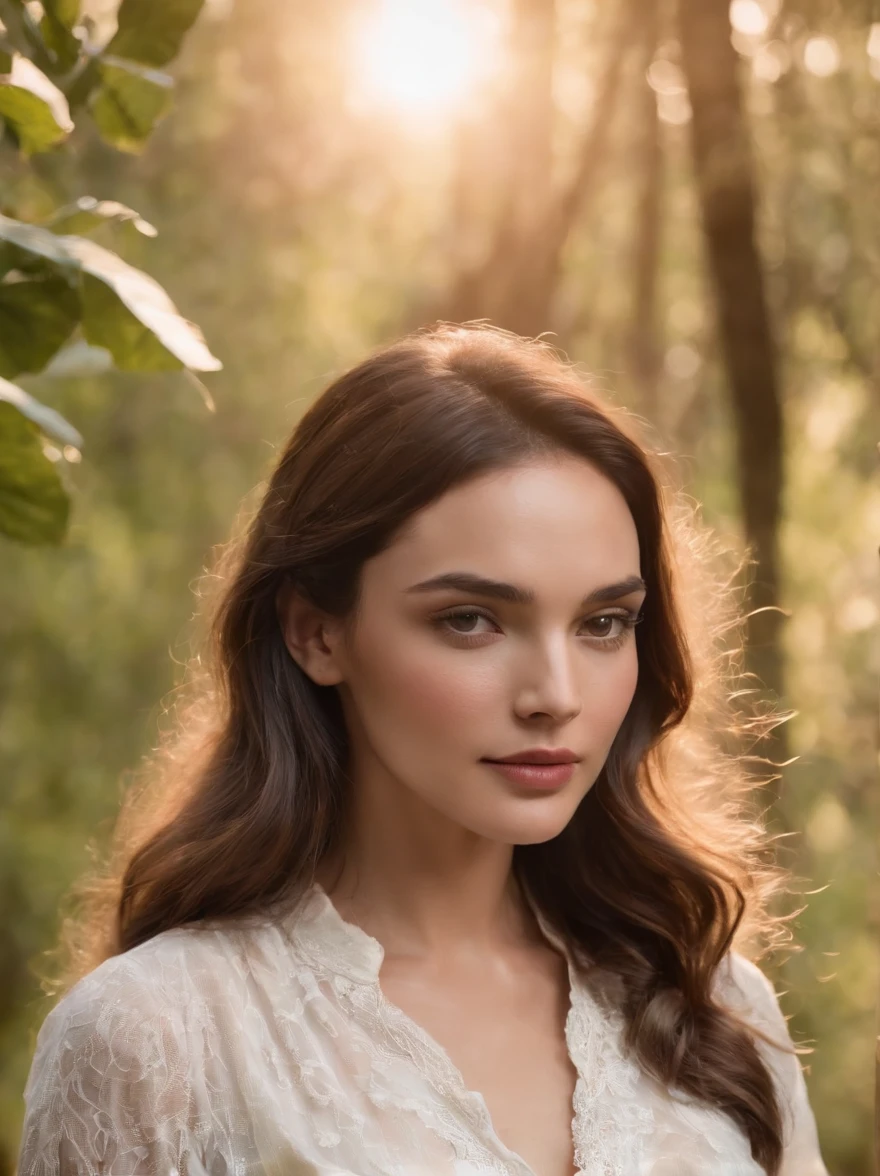 NadT1lTTXV1A, a 20 yo fit and beautiful woman [Gal Gadot:Maude Adams:0.45] posing for masterpiece photo, wearing a hat and a white shirt in a forest area with trees in the background and a bush, (safari setting:1.3), (Hasselblad X1D II Digital), (professional photo shooting), (model pose), (highly detailed facial features), (perfect color grading), (natural light), (high quality photography), (intricate details), (8k), (HDR), (sharp focus), (medium view:1.2)