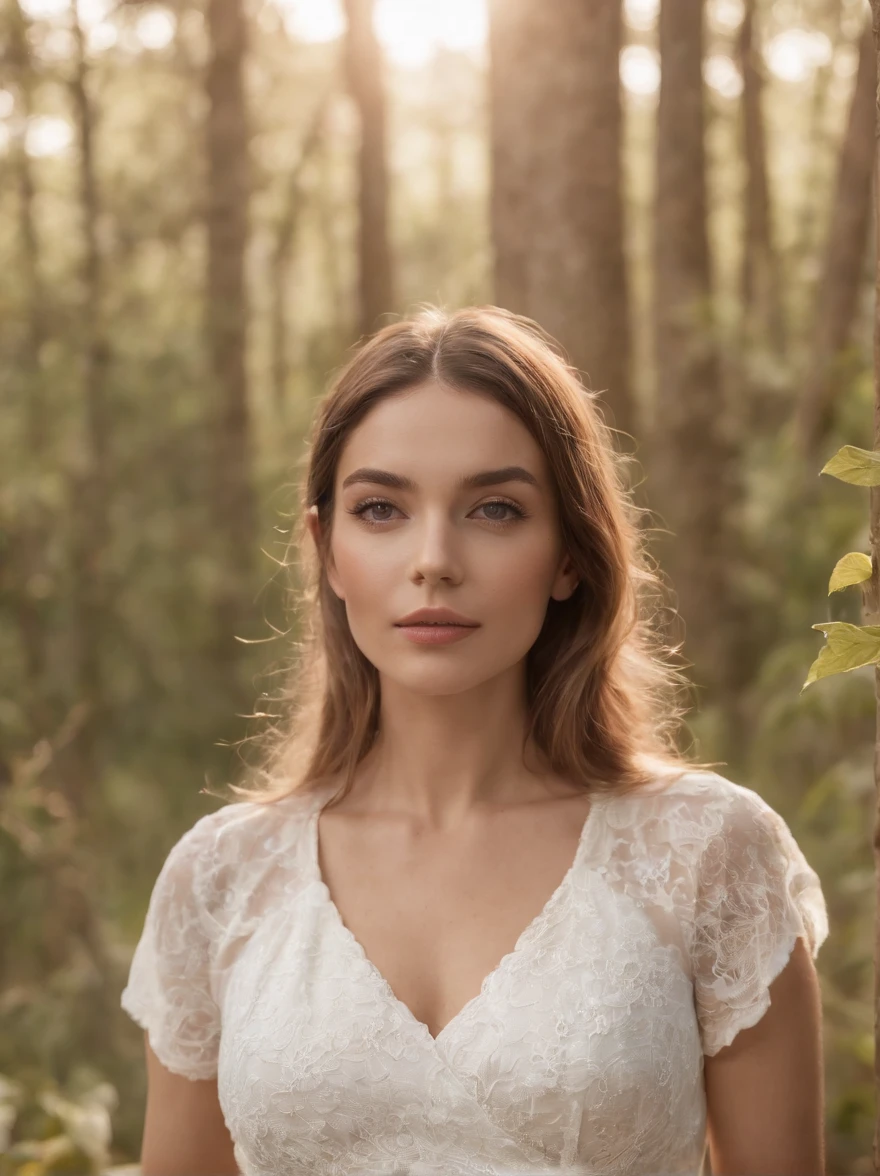 NadT1lTTXV1A, a 20 yo fit and beautiful woman [Elizabeth II:Maude Adams:0.45] posing for masterpiece photo, wearing a hat and a white shirt in a forest area with trees in the background and a bush, (safari setting:1.3), (Hasselblad X1D II Digital), (professional photo shooting), (model pose), (highly detailed facial features), (perfect color grading), (natural light), (high quality photography), (intricate details), (8k), (HDR), (sharp focus), (medium view:1.2)