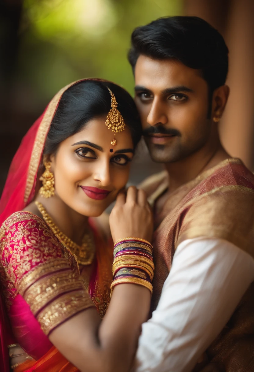 Couple with saree and shily