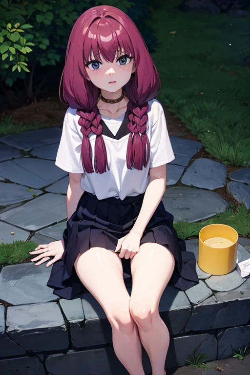 Peeing on your own、Obscene、outside、one person、Sitting、Embarrassing