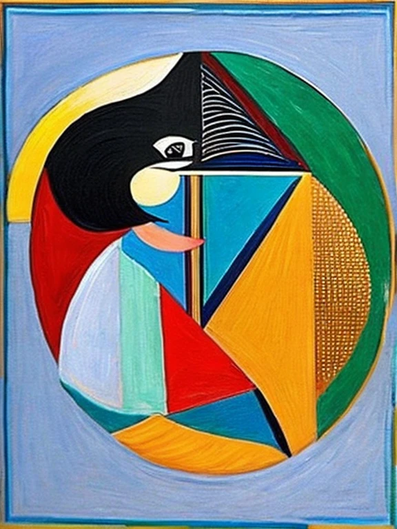 Expressing happiness, joy and excitement in Picasso's style