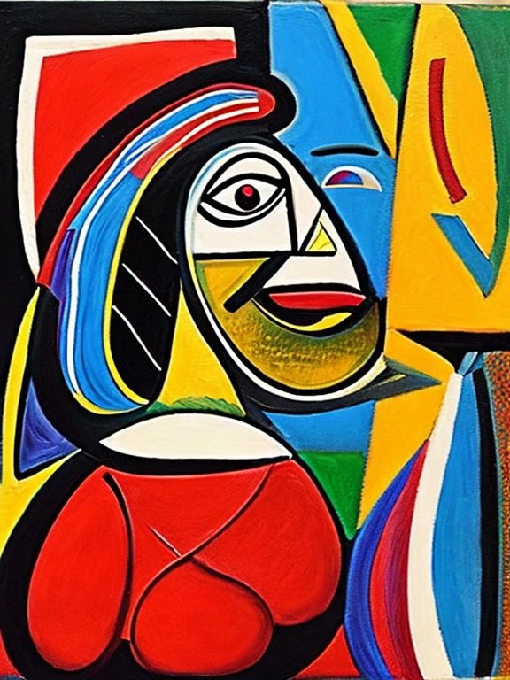 Expressing happiness, joy and excitement in Picasso&#39;s style