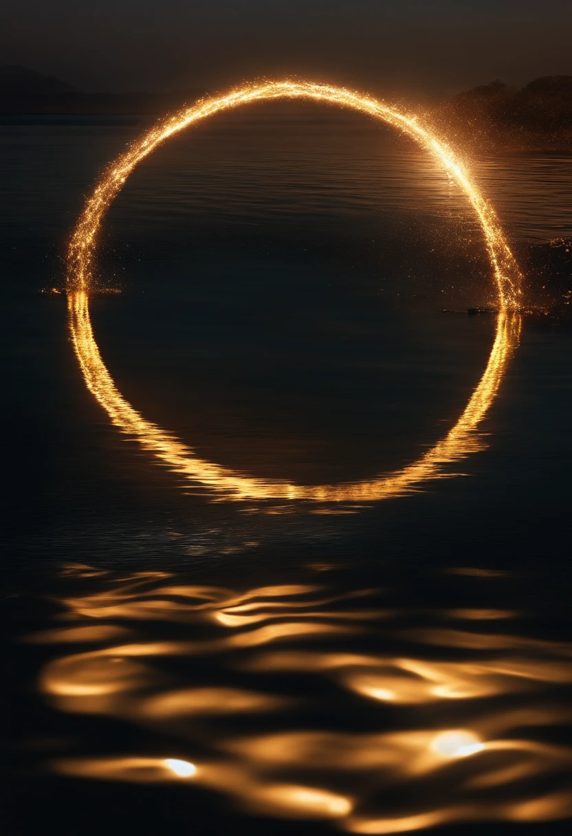 magic circle Shining on the dark water