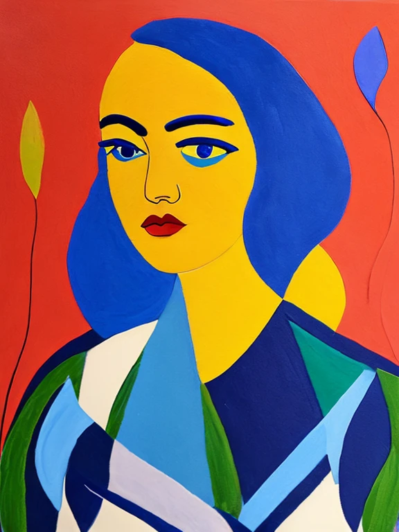 Expressing sadness in the style of Matisse