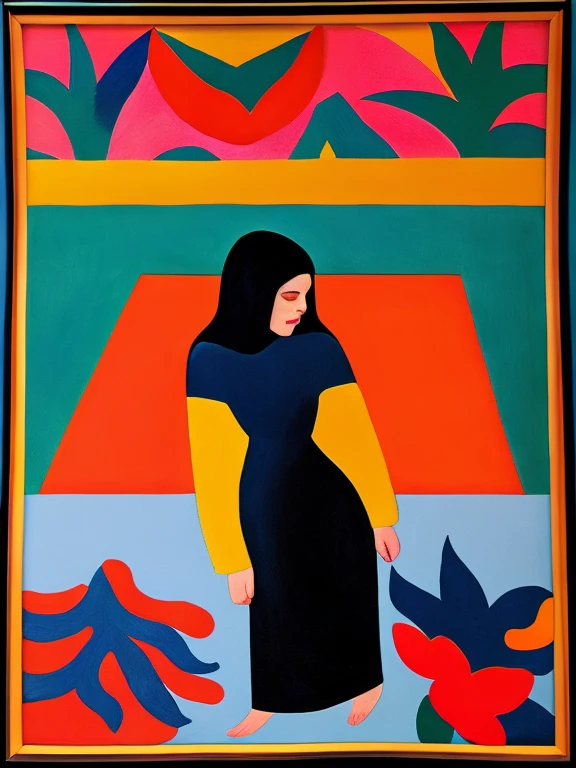 Expressing fear in the style of Matisse