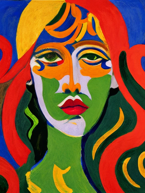 Expressing fear in the style of Matisse