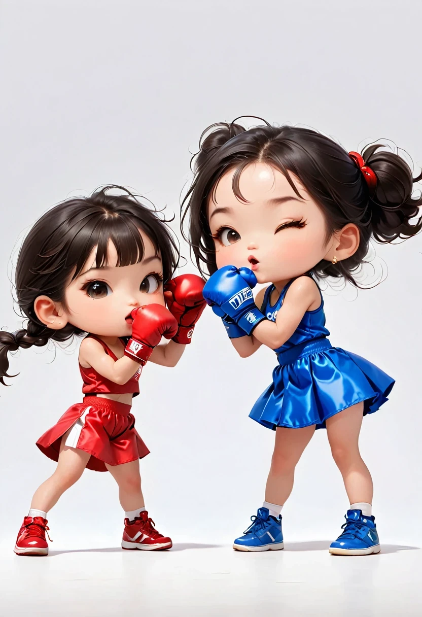 Boxing Match,Naughty Girls,Minimalism,Simple background,Moe,cute,Naughty,Funny