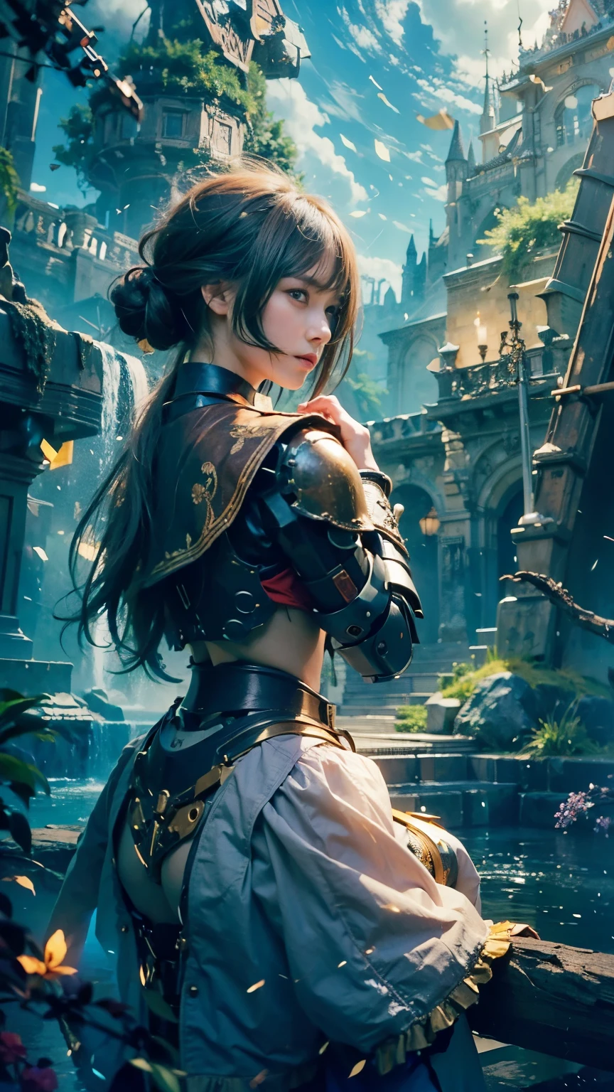 (masterpiece, best quality:1.2), (8k uhd, 16k, 32k, ultra high res), (photorealistic:1.37), (RAW photo), ultimate-realistic, ultimate-realistic details, ultimate-realistic texture, ultimate-intricate details, ultimate-realistic lighting, ultimate-realistic shadow, 1 japanese girl, ultimate-cute face, ultimate-RAW skin, ultimate-realistic eyes, (mechanical:1.4), (armor), full body, wide shot
