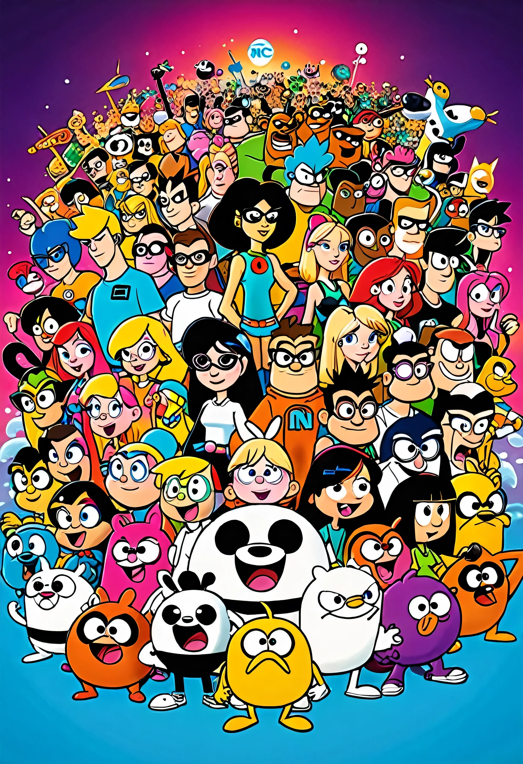 group photo of cartoon network characters