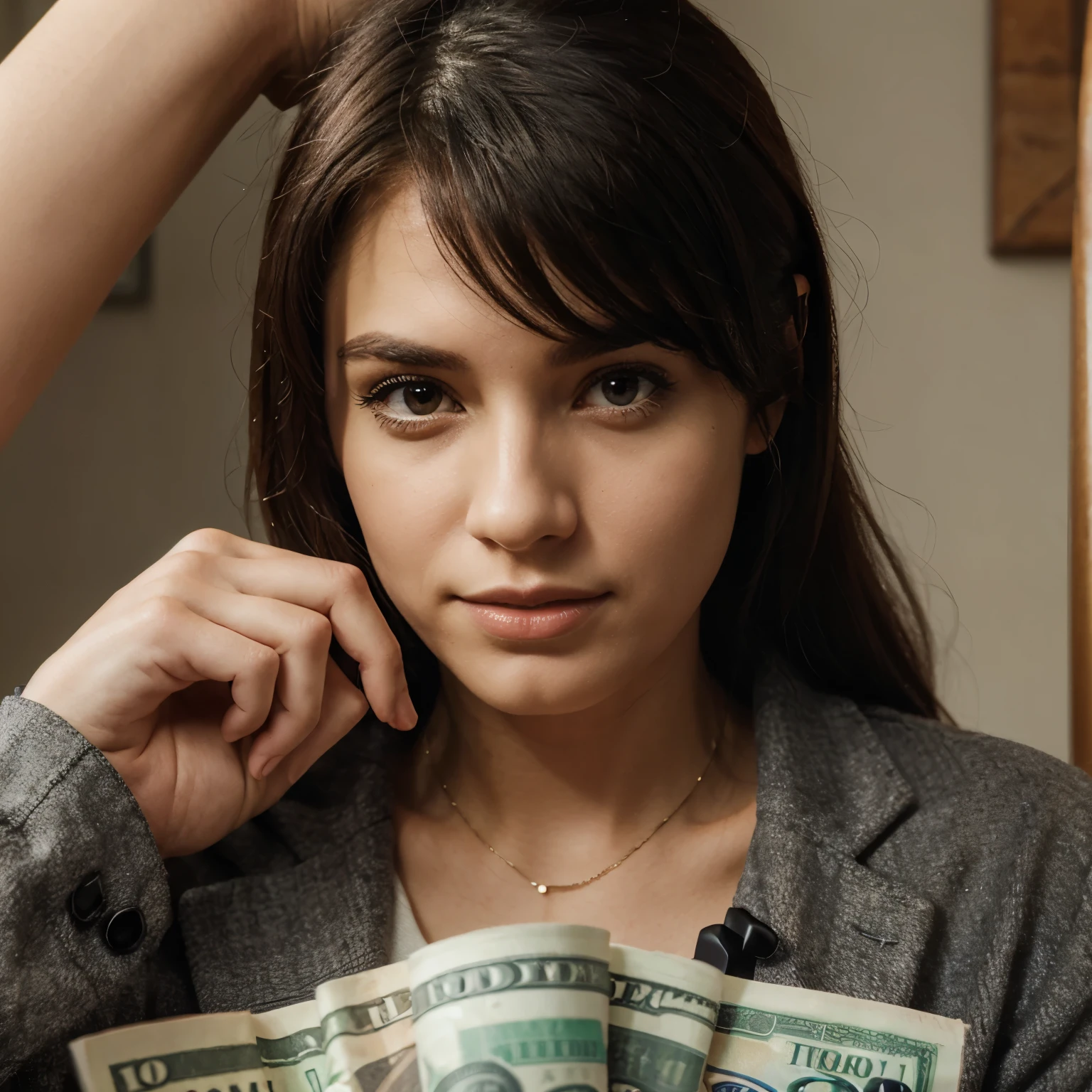 Animated image of a person with money in hand
