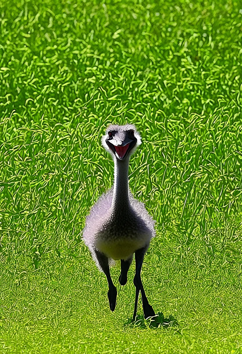 Ostrich is happy 