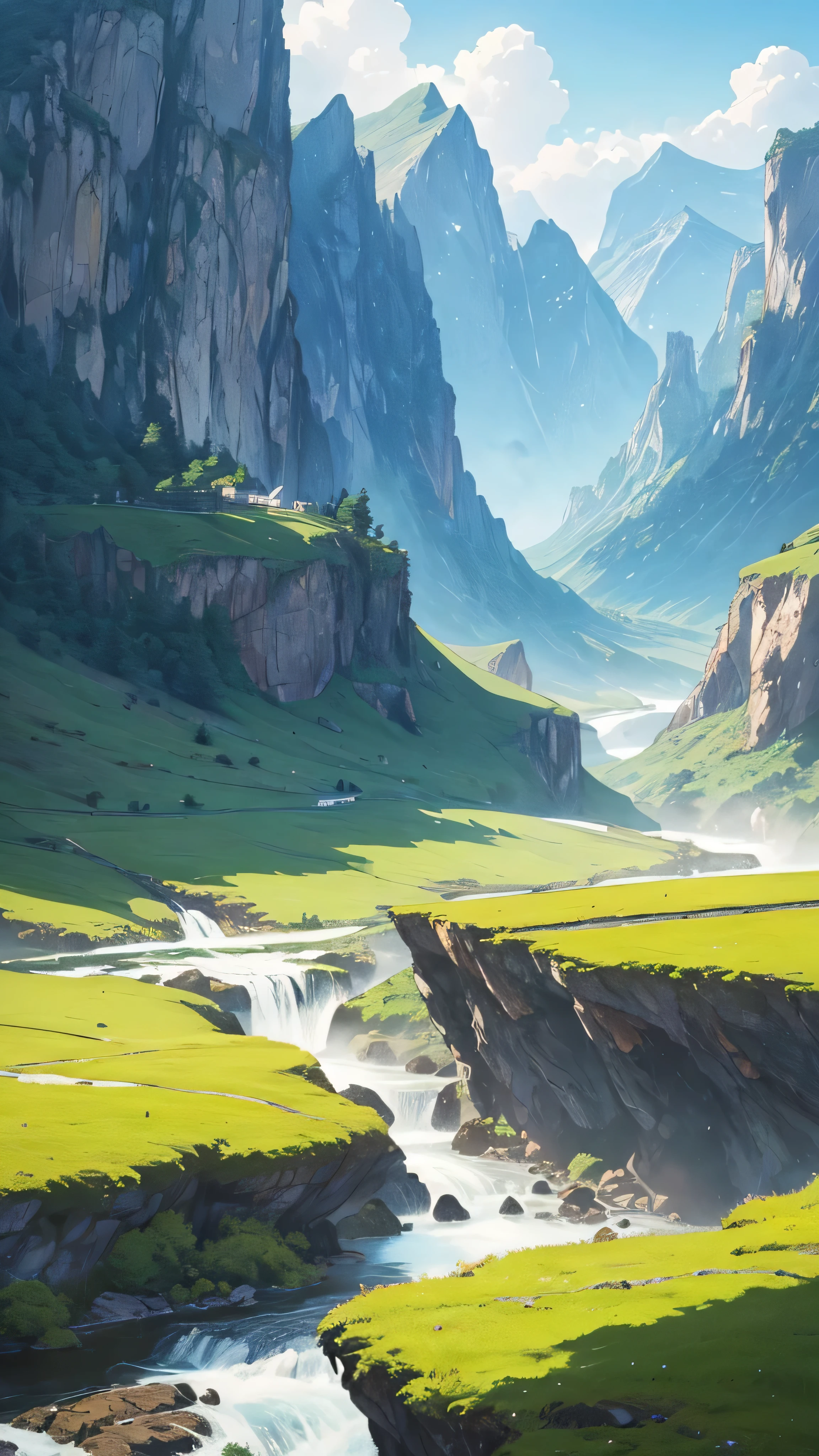 (highest quality),(masterpiece),(Super detailed),(High resolution),(Very detailed),theme: Beautiful anime natural scenery medium: Digital illustration or traditional painting, 
solve: 4000x3000 pixels.
Color Palette: Vibrant, rich colors inspired by nature.
feeling: Calm, quiet, And awe-inspiring.
composition: A balanced composition with emphasis on natural elements.
Lighting: soft, Natural light with varying brightness.
style: Adds a sense of realism and fantasy to the anime style.
detailed: There is a dragon flying in the sky, Clouds and dragons combine, Majestic Mountain々Include elements such as, quiet lake, Blossoming fields, Lush forest.
Camera settings: none (It&#39;s a digital illustration).
Other notes:Focus on the beauty and complexity of natural landscapes. Incorporating foreground layers to create depth and volume, Middle Way, Background features. With a variety of brush strokes and textures、Expressing the texture of wood, rock, water, Other natural elements. Experiment with lighting and shadows、Add depth and realism to your scenes. Include small details like birds, butterfly, Or bring a scene to life with wildlife