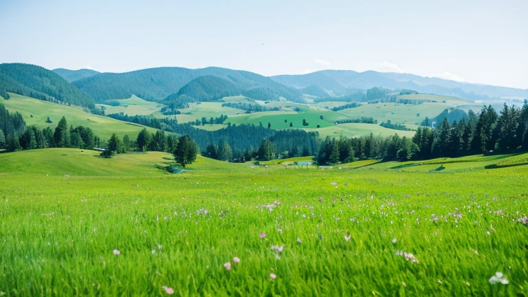 Ink Painting「grassland」 prompt: 広大なgrasslandの風景を描く。
