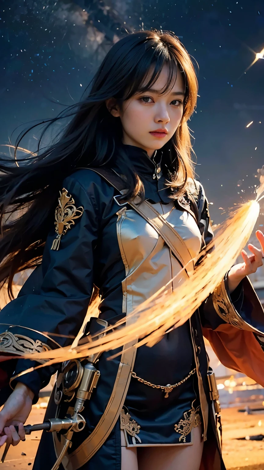 (masterpiece, best quality:1.2), (8k uhd, 16k, 32k, ultra high res), (photorealistic:1.37), (RAW photo), ultimate-realistic, ultimate-realistic details, ultimate-realistic texture, ultimate-intricate details, ultimate-realistic lighting, ultimate-realistic shadow, 1 japanese girl, ultimate-cute face, ultimate-RAW skin, ultimate-realistic eyes, (mechanical:1.4), (armor), full body, wide shot