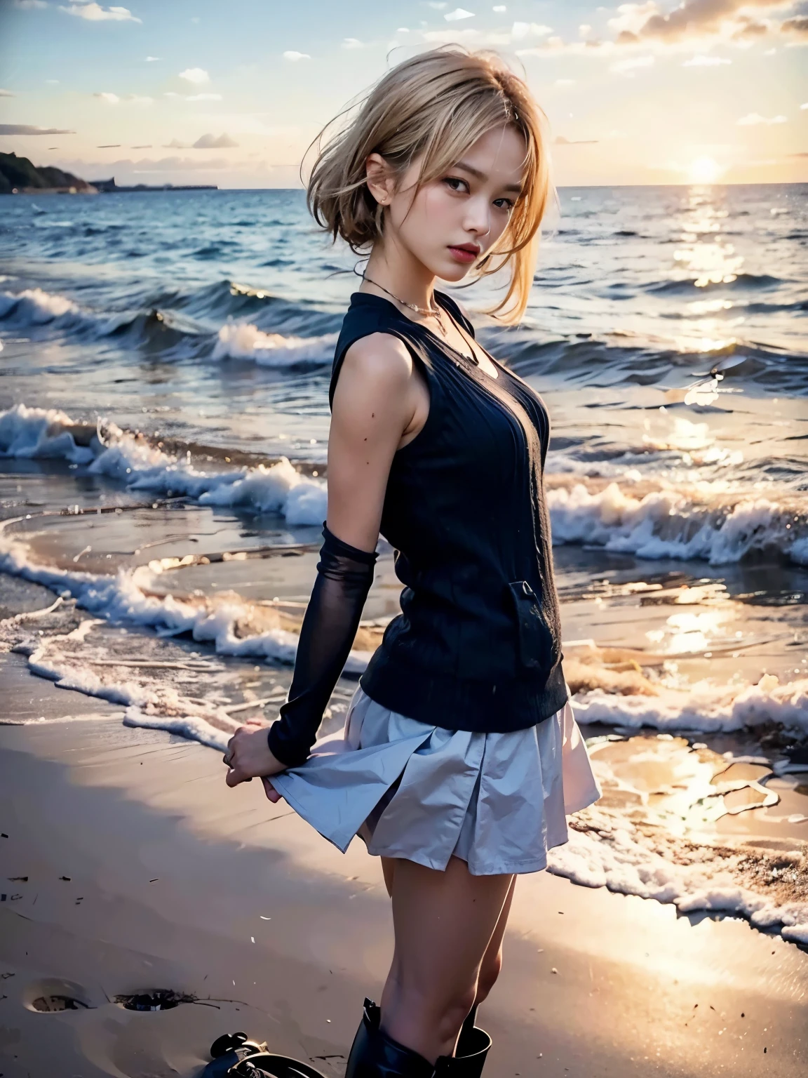 (masterpiece, best quality:1.2), (8k uhd, 16k, 32k, ultra high res), (photorealistic:1.37), (RAW photo), ultimate-realistic, ultimate-realistic details, ultimate-realistic texture, ultimate-intricate details, ultimate-realistic lighting, ultimate-realistic shadow, 1 japanese girl, ultimate-cute face, ultimate-RAW skin, ultimate-realistic eyes, (mechanical:1.4), (armor), full body, wide shot