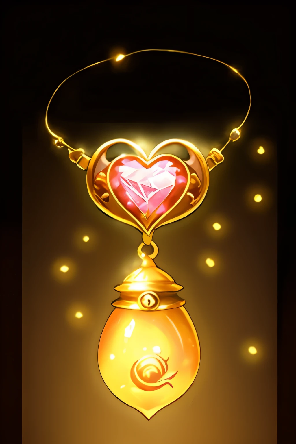 Amulet, Mountain forest Gem, Heart of time within, ethereal glow, Genshin impact inspired accessory , simple background