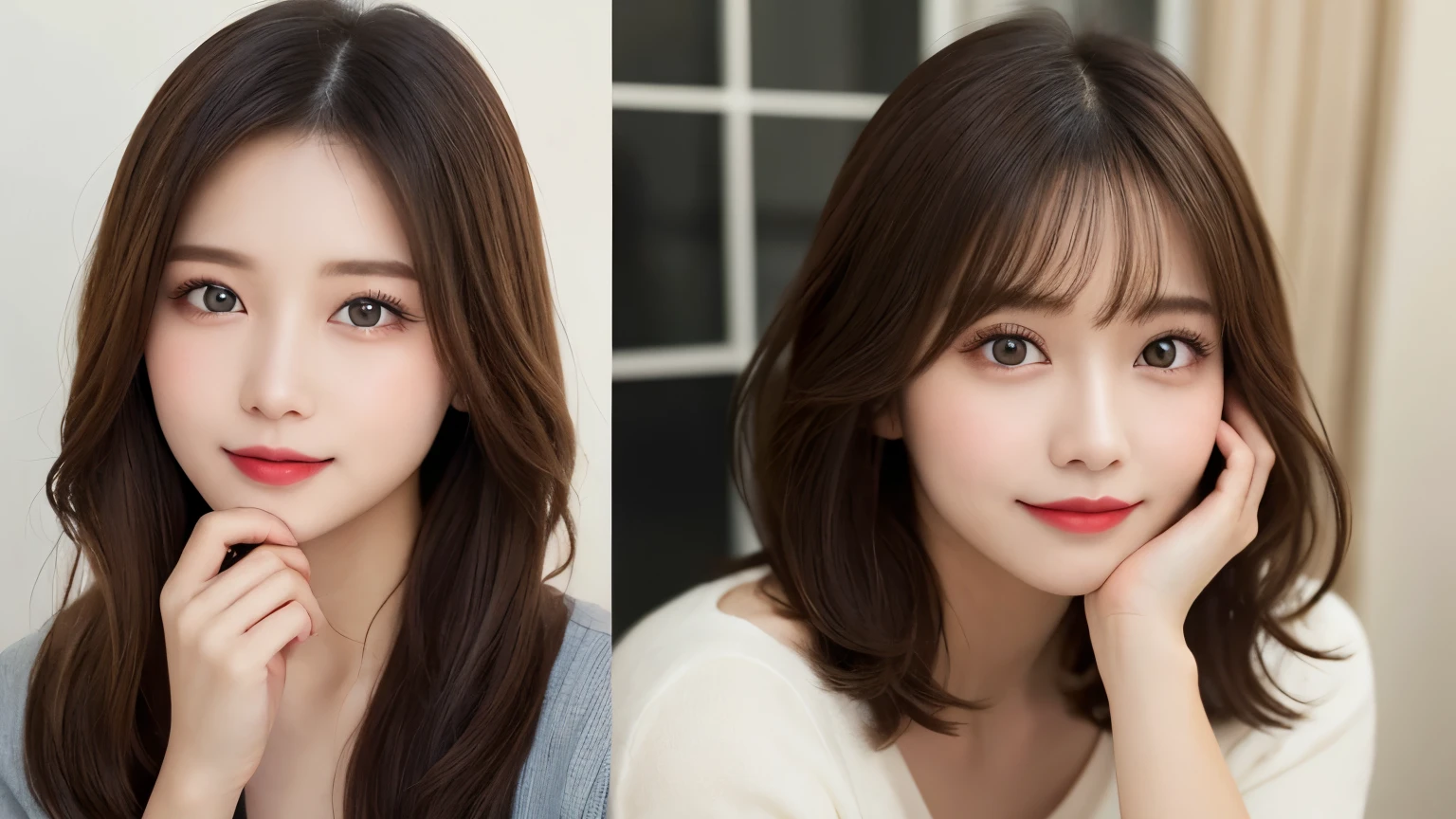 on the table, best quality, shape, Super detailed, Finely, high resolution, 8k wallpaper, 完璧なダイナミックな構shape, Beautiful and delicate eyes, Medium Length Hair, Small Breasts, Natural lipstick, Casual sexy pose,Smile,20 year old girl、midnight、Beautiful and detailed face、Perfect beautiful face,big eyes、original photo、Use the whole body to express female posture、Beautiful and delicate eyes、Small face、Beautiful duplex、Facelift and style,skirt、Beautiful golden ratio face,Long hair