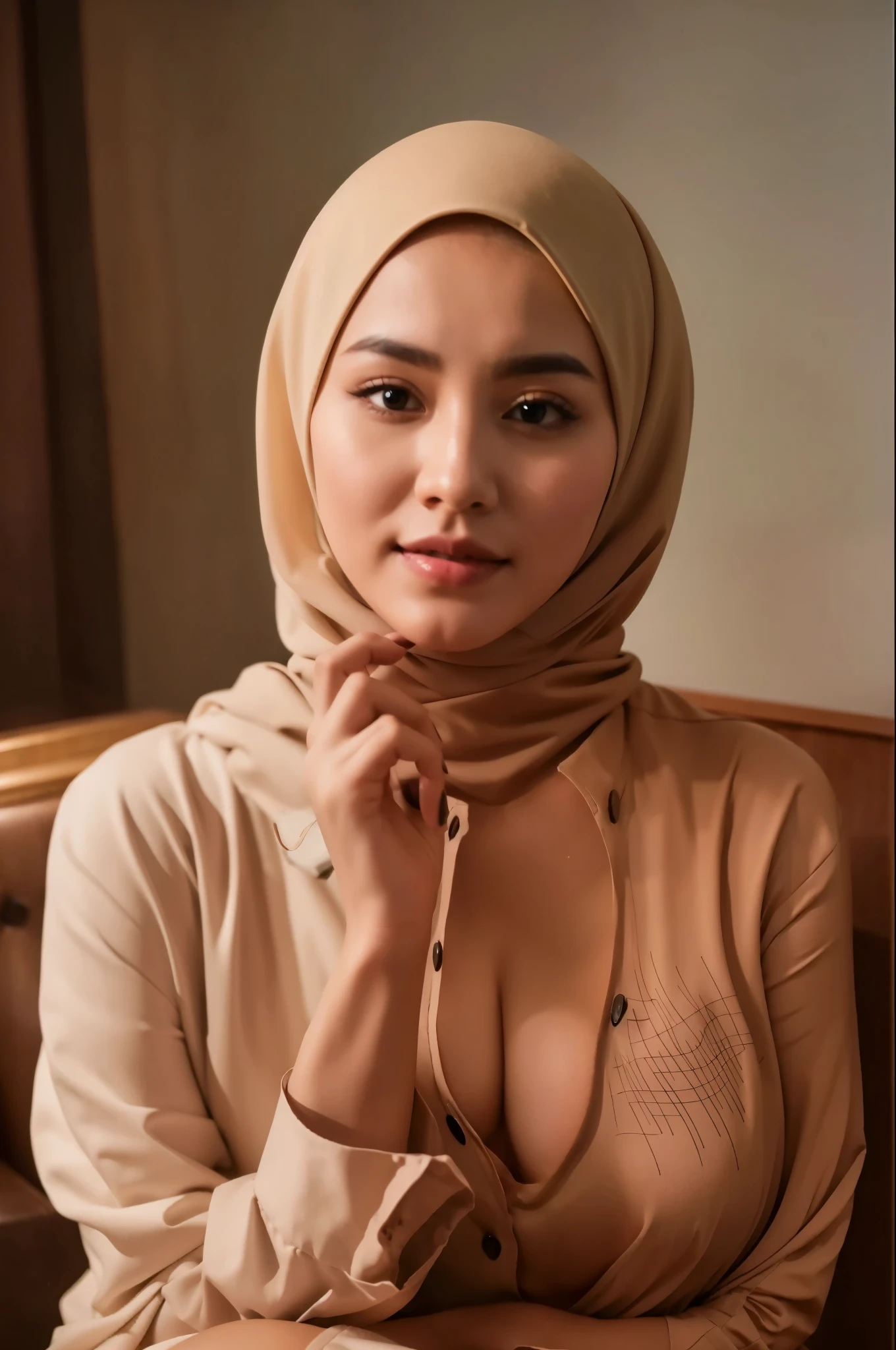 Hijab big breast realistic