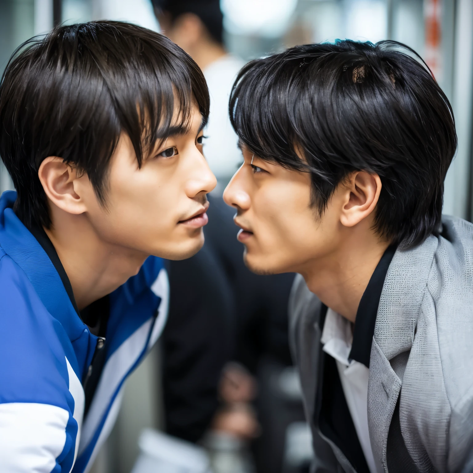 Ushijima from haikyuu kissing me
