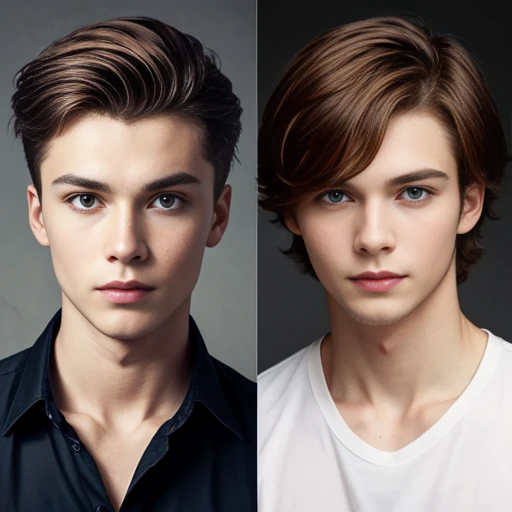 photo with color of young polish heartthrob with focus character's face image with color