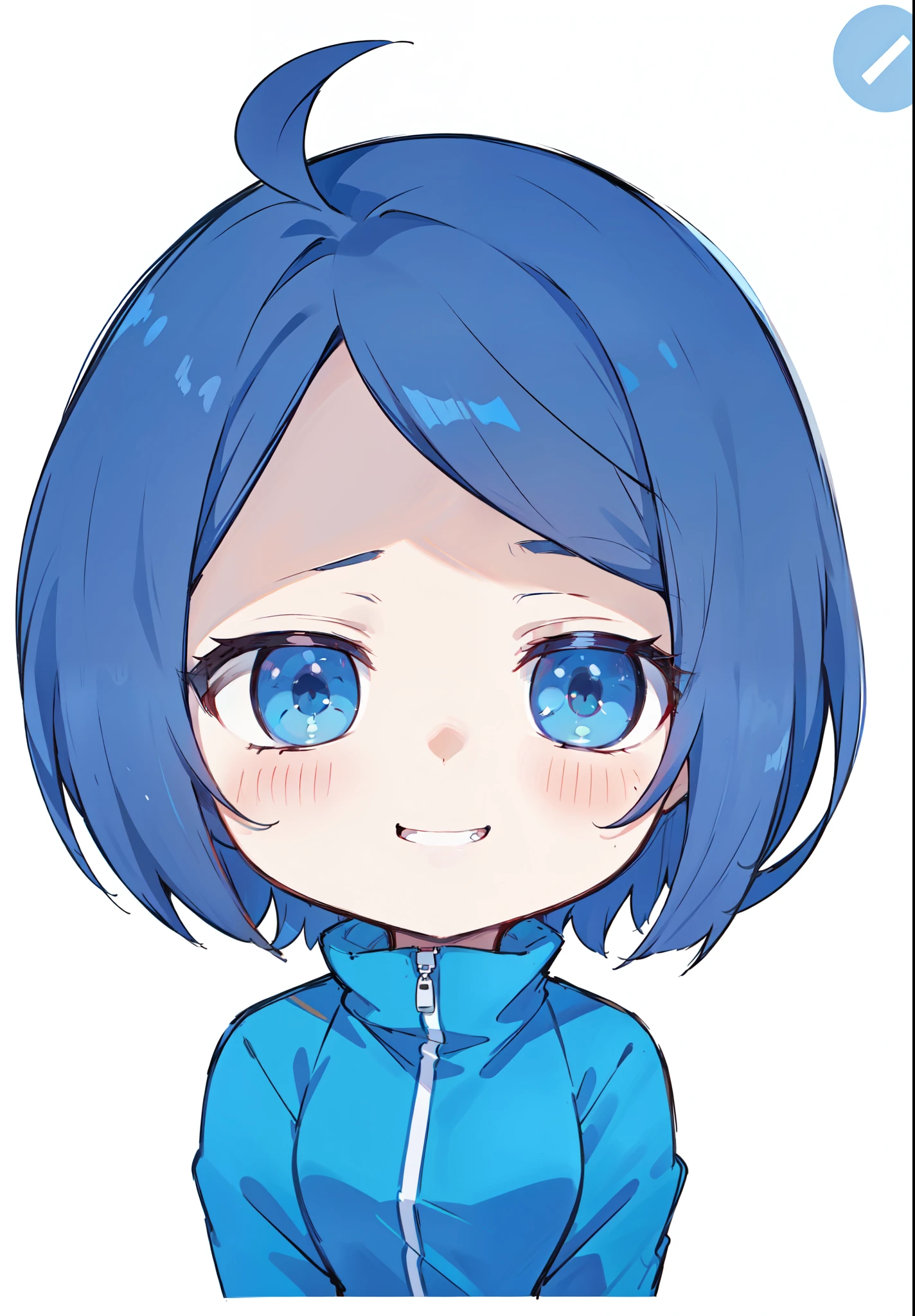 One Girl、((Esbian all over、Character portrait:1.2)), highest quality、On the table、Medium Hair,(Mechanical Goggles)、Blue Hair,Green Punk Jacket、White background,Punk Style,((Dark brown hair)),Facial Expressions Leschina,Cyberpunk characters,((Very long hair))Glaring eyes,Grin