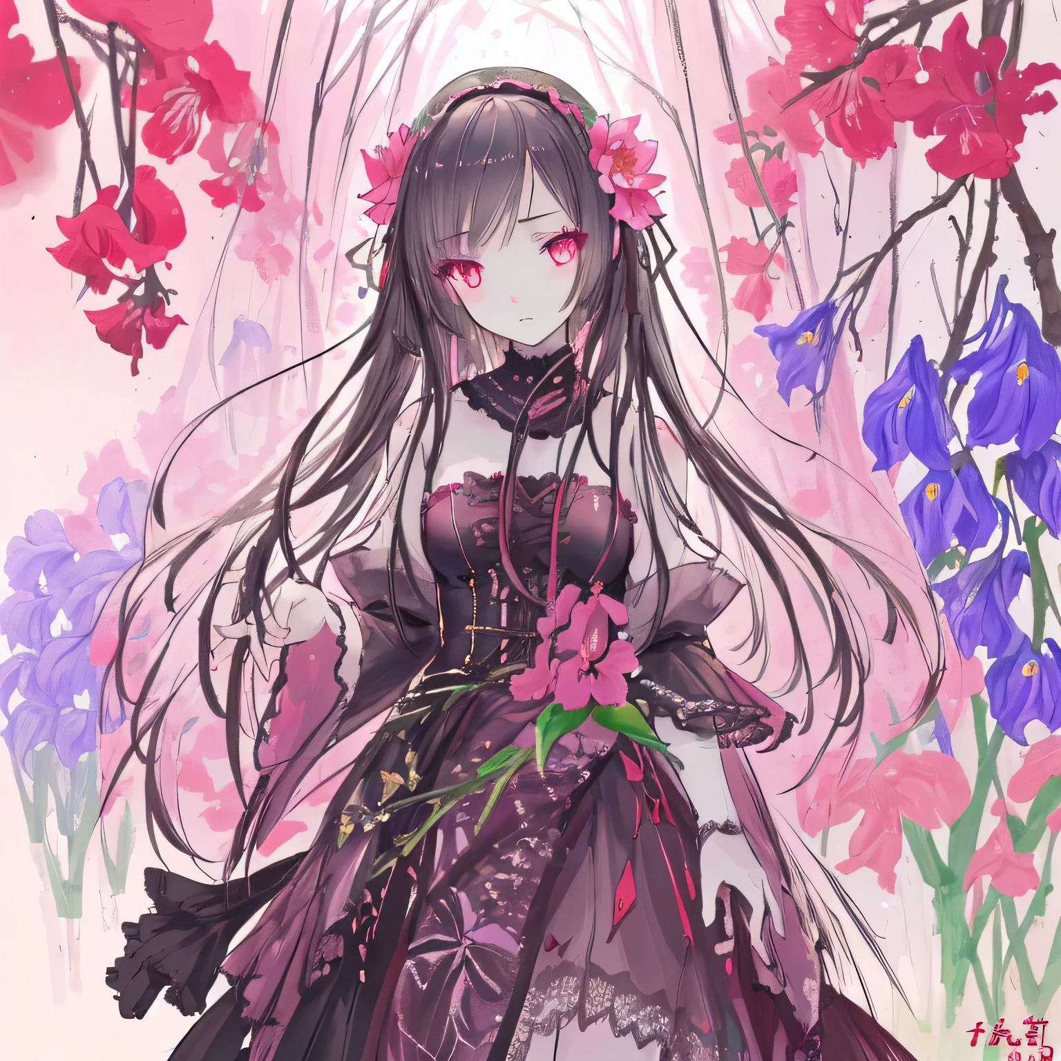 Azalea-themed artwork, ((highest quality)), High resolution, 8k, Cinematic Light, High Contrast, Written boundary depth, Strong brilliance, Detailed Background, One Girl, cute, fine grain, Shining Eyes, Detailed Iris、Hilarious