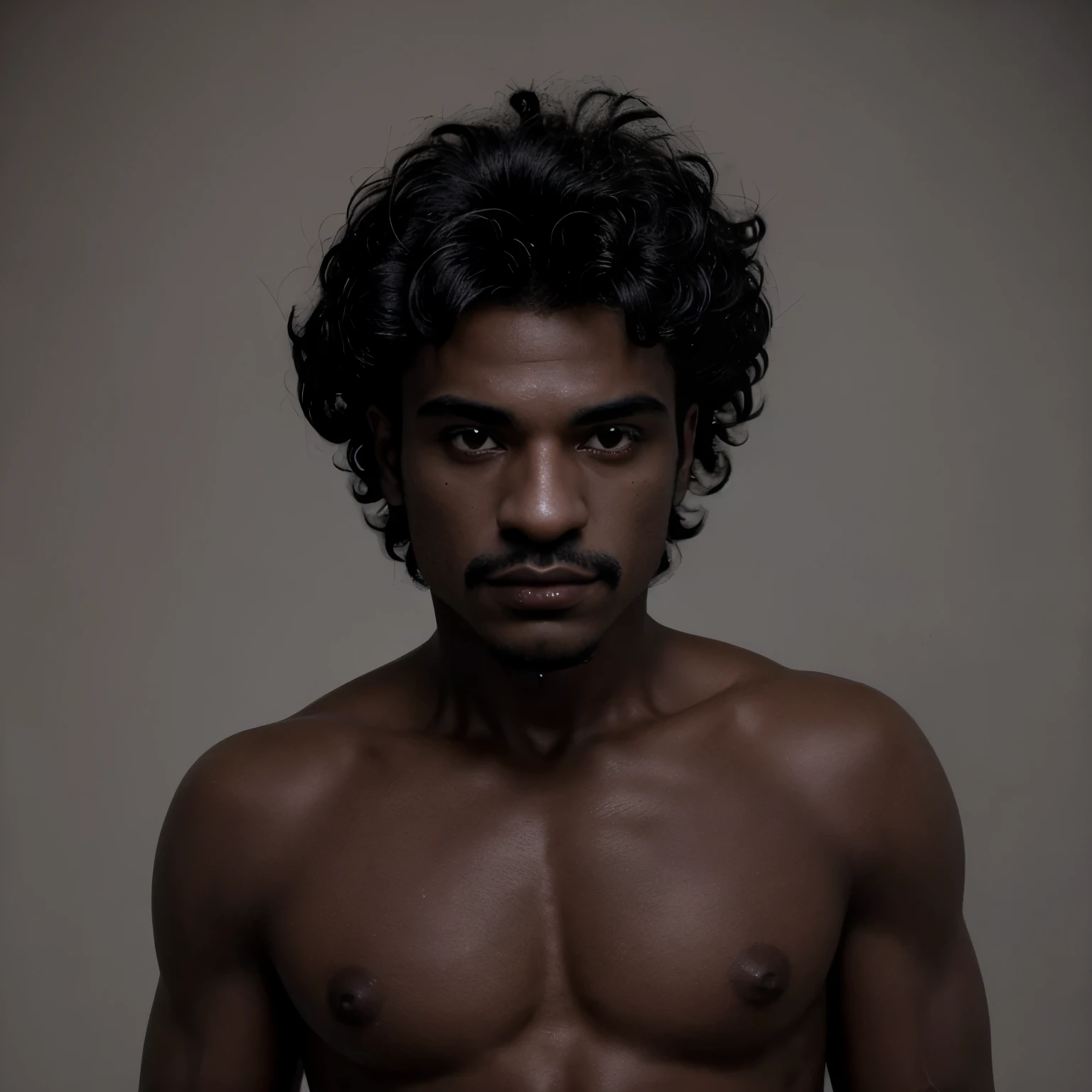Chico de pelo negro que se convierte en vampiro sexy