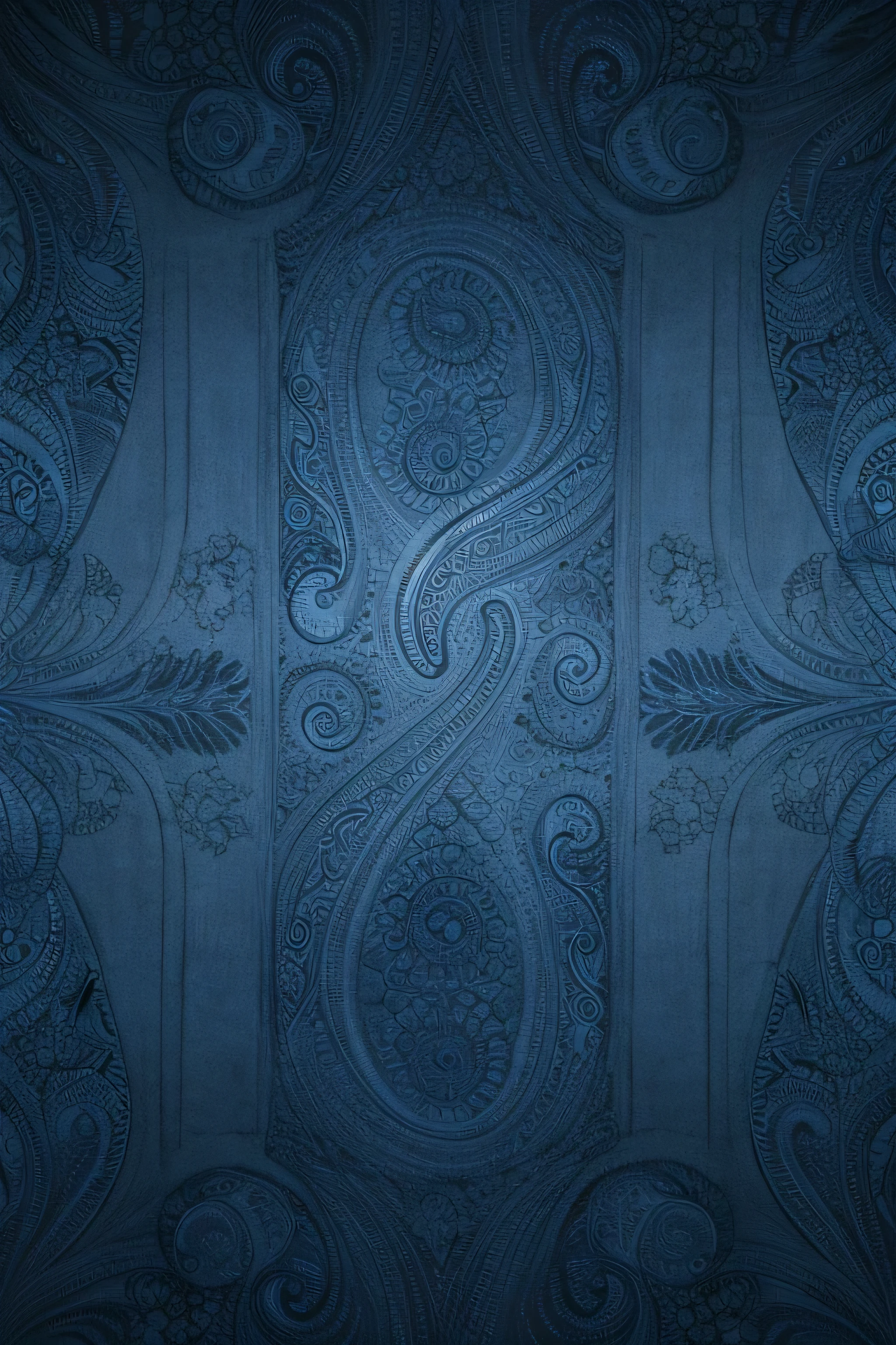 A background that is all Kirby blue and is used as a paisley pattern, the size of the image is a4